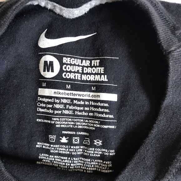 Nike Air Sole T Shirt Black Volt M Regular Fit Gravity Will Never Be The Same - Picture 2 of 6